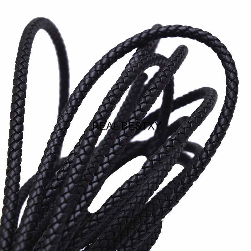 5mm Braided Leather Cord for Bracelet & Necklace Making