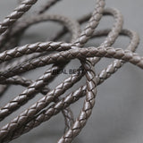 5mm Brown Round Braided Leather Cord DIY Jewelry Making - 2m/Lot