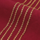 2m Stainless Steel O Shape Oval Chain for Jewelry Making