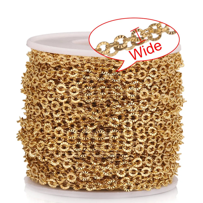 2m Stainless Steel O Shape Oval Chain for Jewelry Making