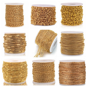 2m Stainless Steel Cable Chains DIY Jewelry Making Tube Beads Ball Chain