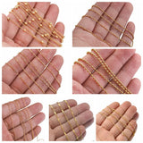 2m Stainless Steel Cable Chains DIY Jewelry Making Tube Beads Ball Chain