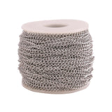 Stainless Steel O Shape Cross Chains for Jewelry Making - DIY Cable Chains
