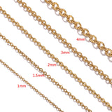 2m Stainless Steel Cable Chain for Jewelry DIY 1mm-4mm Necklace Materials