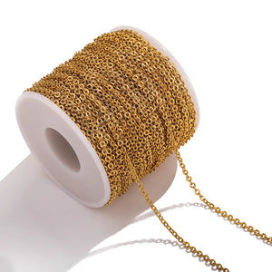 2m Stainless Steel Cable Chain for Jewelry DIY 1mm-4mm Necklace Materials