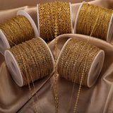 2m Stainless Steel Cable Chain for Jewelry DIY 1mm-4mm Necklace Materials