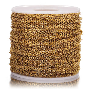 2m Stainless Steel Cable Chain for Jewelry DIY 1mm-4mm Necklace Materials