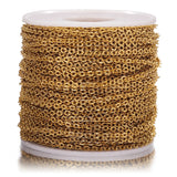 2m Stainless Steel Cable Chain for Jewelry DIY 1mm-4mm Necklace Materials