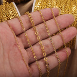 2m Stainless Steel Cable Chain for Jewelry DIY 1mm-4mm Necklace Materials