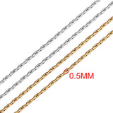 2m Stainless Steel 0.5mm Cable Chain for Jewelry Making