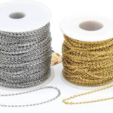 2m Stainless Steel Sunflower Chain 18K PVD Plated Jewelry Finding