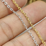 2m Stainless Steel Sunflower Chain 18K PVD Plated Jewelry Finding