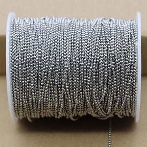 2m Stainless Steel Plated Ball Chains for Necklace Bag Jewelry Making