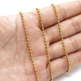 2m Stainless Steel Plated Ball Chains for Necklace Bag Jewelry Making