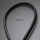 2m 12*6mm Flat Square Leather Rope Cord for DIY Bracelet Making
