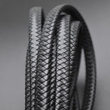 2m 12*6mm Flat Square Leather Rope Cord for DIY Bracelet Making