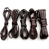 2m Cow Leather Flat Thong Cord DIY Bracelet Findings Rope String