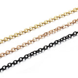 5 Size Stainless Steel Round Squash Cross Chain Necklace Chains