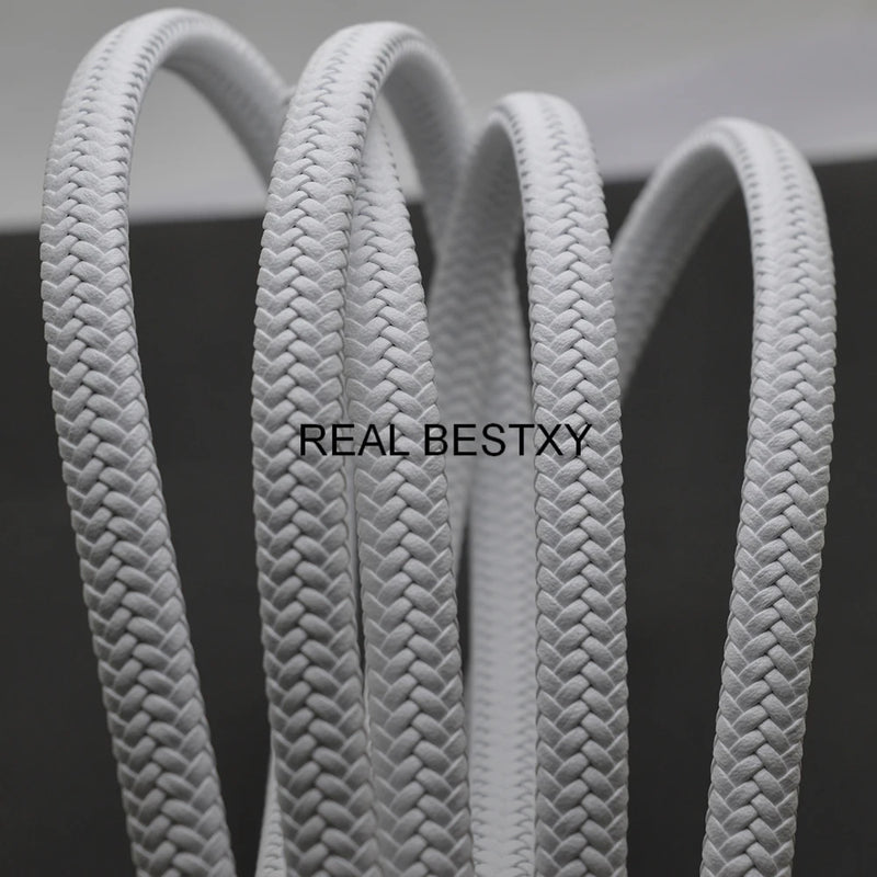 2m Flat Square Leather Rope Cord for DIY Bracelet Making