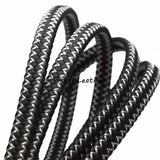 12.2*6mm Braided Flat Leather Rope Cord DIY Bracelet Jewelry Making Craft