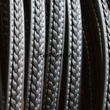 2m Flat Braided Leather Cord for DIY Necklace Bracelet Making
