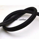 2m Flat Braided Leather Cord for DIY Necklace Bracelet Making