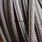 2m Flat Braided Leather Cord for DIY Necklace Bracelet Making
