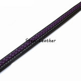 2m Purple Flat Braided Leather Cord Rope String 12*6mm For Jewelry Making