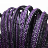 2m Purple Flat Braided Leather Cord Rope String 12*6mm For Jewelry Making