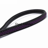 2m Purple Flat Braided Leather Cord Rope String 12*6mm For Jewelry Making