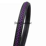 2m Purple Flat Braided Leather Cord Rope String 12*6mm For Jewelry Making