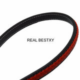 2m/lot 12*6mm Red Flat Braid Leather Cord for Bracelet DIY
