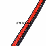 2m/lot 12*6mm Red Flat Braid Leather Cord for Bracelet DIY