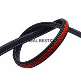 2m/lot 12*6mm Red Flat Braid Leather Cord for Bracelet DIY