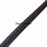 2m 12*6mm Brown Flat Leather Cord Braid Rope DIY Jewelry Making