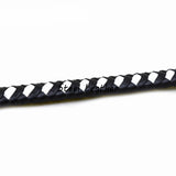 2m Flat Braided Leather Cord DIY Necklace Bracelet Making String Rope