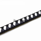 2m Flat Braided Leather Cord DIY Necklace Bracelet Making String Rope