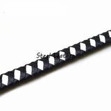 2m Flat Braided Leather Cord DIY Necklace Bracelet Making String Rope