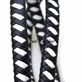 2m Flat Braided Leather Cord DIY Necklace Bracelet Making String Rope