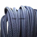 2m/lot Navy Flat Braided Leather Cords - DIY Jewelry Making Findings