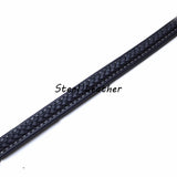2m/lot Navy Flat Braided Leather Cords - DIY Jewelry Making Findings