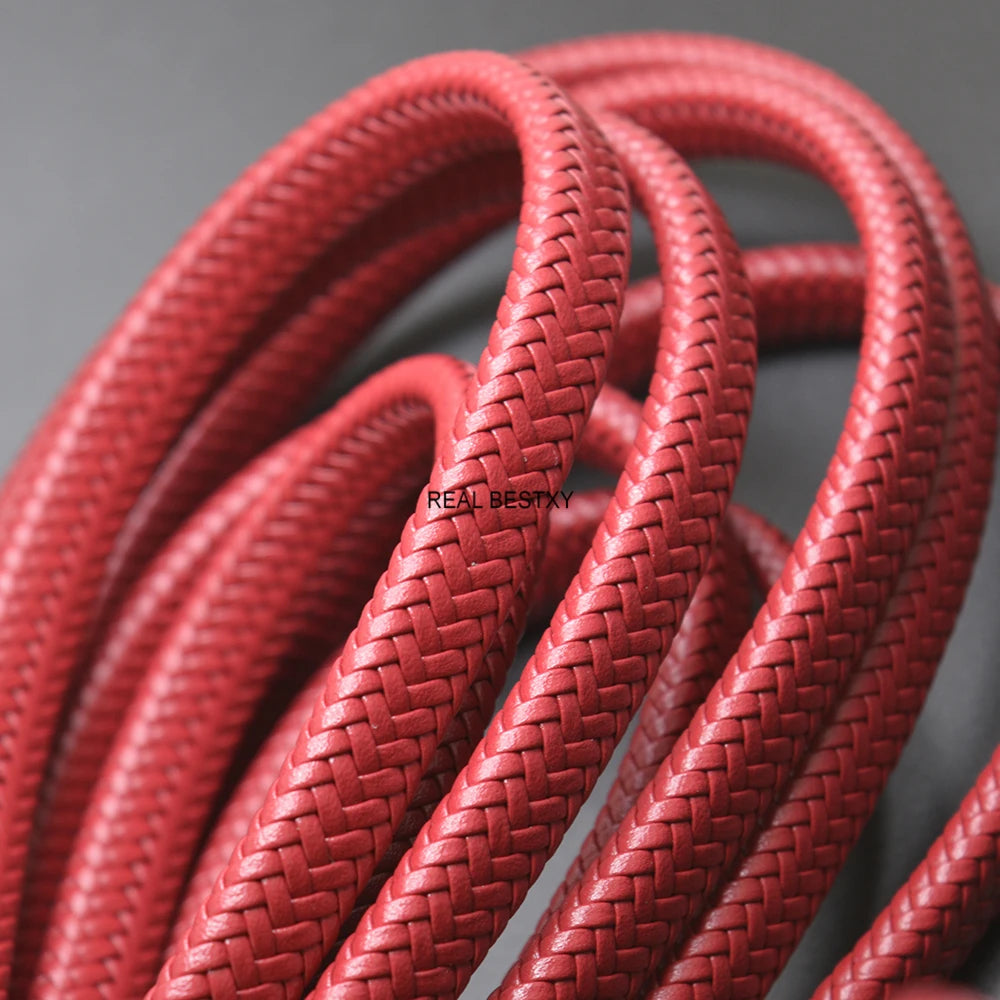 2m Leather Cord for DIY Men Bracelet Jewelry Flat Cord