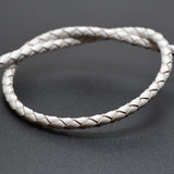 4mm Braided Leather Cord Round Leather Rope DIY Necklace Bracelet