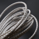 4mm Braided Leather Cord Round Leather Rope DIY Necklace Bracelet