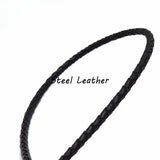 4mm Round Bolo Braided Leather Cord Rope String Bracelet DIY Jewelry Material