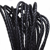 4mm Round Bolo Braided Leather Cord Rope String Bracelet DIY Jewelry Material