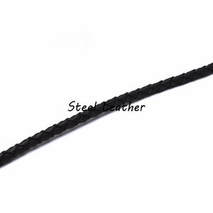 4mm Round Bolo Braided Leather Cord Rope String Bracelet DIY Jewelry Material