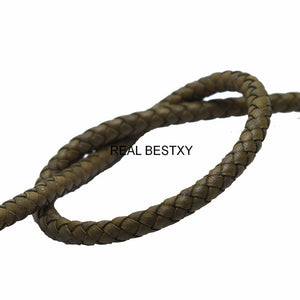 2m Braided Leather Cord Rope for Bracelets Necklaces Findings