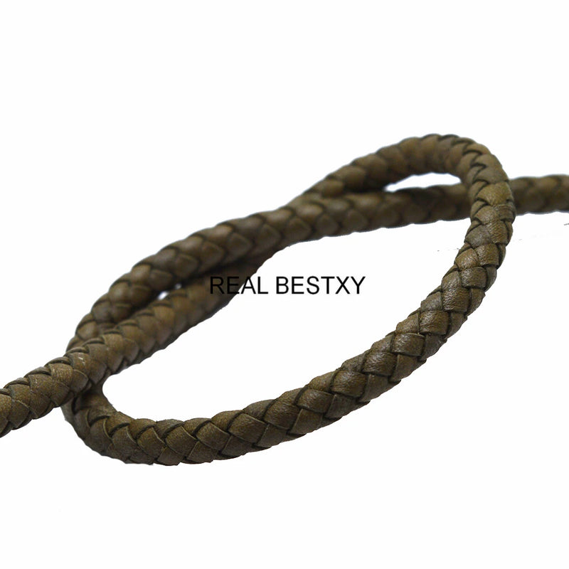 2m Braided Leather Cord Rope for Bracelets Necklaces Findings