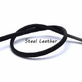 5.6*3.2mm Edges-Wrapped Braided Leather Cord for DIY Jewelry